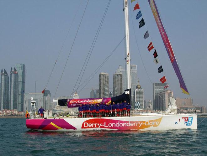 Derry~Londonderry~Doire arrives in Qingdao © Clipper 13-14 Round the World Yacht Race